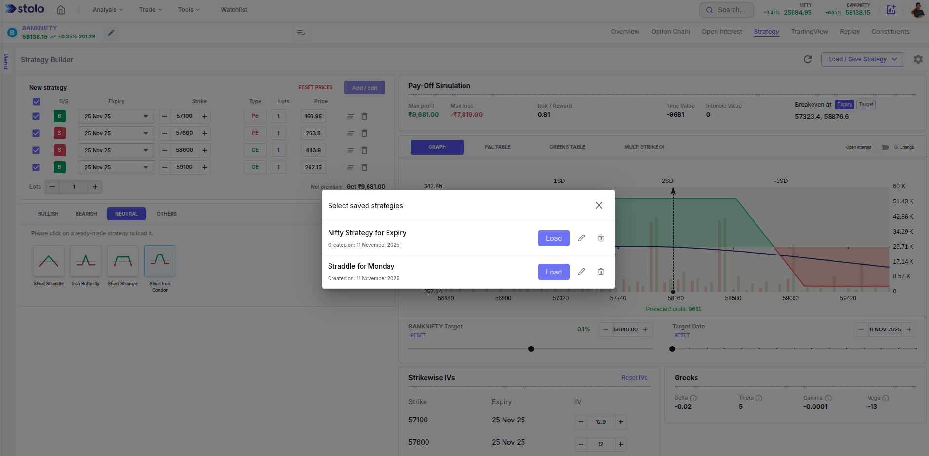 Strategy Builder - Save a Strategy in Stolo