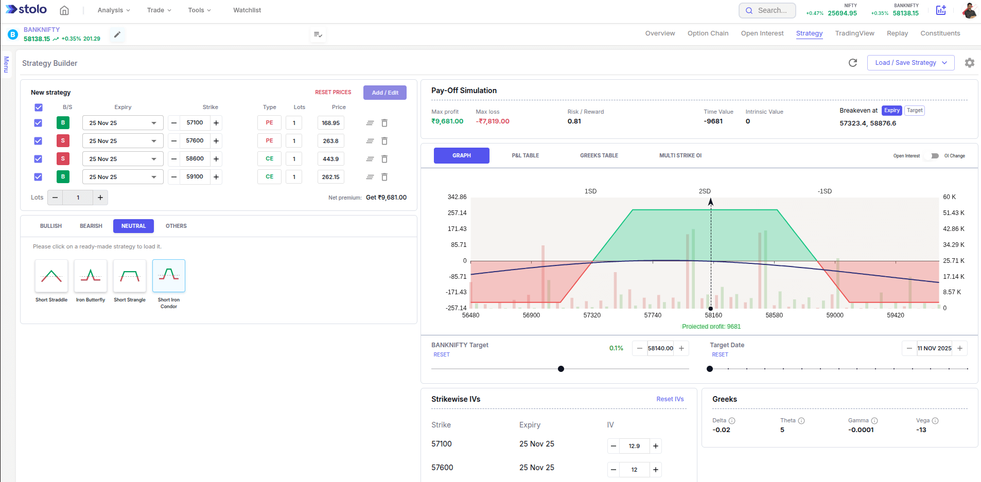 Strategy Builder in Stolo